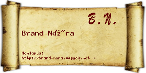 Brand Nóra névjegykártya